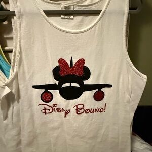 Disney White and Red Minnie Mouse Tank Top